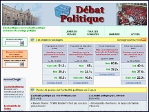 Aperu du site Dbat Politique - sondages sur la vie politique franaise et internationale