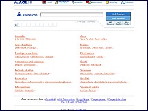 Aperu du site Recherche AOL France - moteur de recherche web, images, vidos