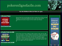 Aperu du site PokerenLigneFacile.com - informations pour jouer au poker en ligne