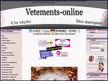 Aperu du site Vetements-Online - vente en ligne de vtements pour femmes