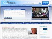 Aper�u du site Club Villepin - le site Internet officiel de Dominique de Villepin
