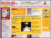 Aperçu du site Men's Health - Ca vous change un homme