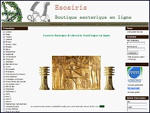 Aperu du site Esosiris - boutique et librairie sotrique en ligne