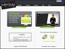 Aperu du site weXpay - moyen de paiment en ligne sans carte bancaire ni contrat VAD