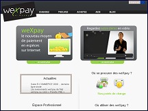 Aper�u du site weXpay - moyen de paiment en ligne sans carte bancaire ni contrat VAD