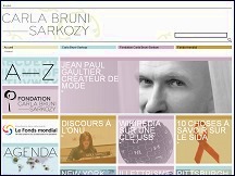 Aperu du site Le site officiel de Carla Bruni-Sarkozy - Premire dame de France