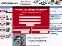 Aper�u du site Axxauto - vente de pi�ces d�tach�es neuves pour la voiture au prix discount