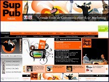 Aper�u du site Sup de Pub - Grande �cole de Communication, de Publicit� et de Marketing