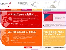 Aperçu du site La Sacem, droit auteur musique