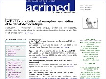 Aperçu du site ACRIMED - Action Critique Médias