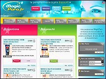 Aper�u du site MagicPara - articles de parapharmacie � prix discount