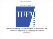 Aperu du site Institut Universitaire de Formation des Matres de l'Acadmie de Paris