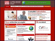 Aperu du site Cadres On Line - Cadresonline.com