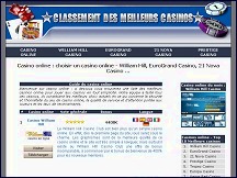 Aper�u du site JeuxCasinoOnline.fr - classement des casinos online