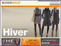 Aperçu du site Mango Outlet - vente anciennes collections vêtements et accessoires mode Mango