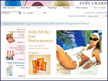 Aperçu du site Estée Lauder