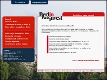 Aperçu du site Berlin Paris Invest - cabinet de conseil en immobilier à Berlin