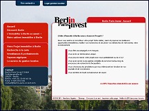 Aper�u du site Berlin Paris Invest - cabinet de conseil en immobilier � Berlin