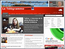 Aperu du site Le Tlgramme - dition en ligne
