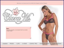 Aperu du site Lingerie Clara Morgane, dessous fminins chic et lingerie sexy 