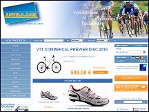Aperçu du site AuVelo.com - boutique vélo, accessoires, équipements VTT, vélo de route, cross