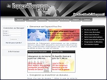 Aperu du site Espace4You PRO - hbergement professionnel de sites web