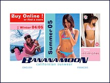 Aperçu du site Banana Moon - maillots de bain et lingerie, catalogue Banana Moon