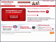 Aper�u du site Belair Direct - assurance auto ou habitation moins cher � Montr�al