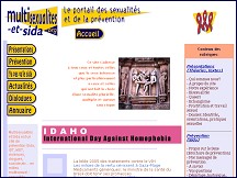 Aperu du site Multisexualits et sida, portail, actualit, annuaire sexualit prvention