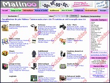Aperçu du site Malinoo - comparateur de prix, codes de réduction et promotions 