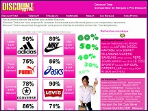 Aperçu du site Discount Total - comparateur de promotions, marques à prix discount