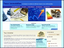 Aper�u du site Taux Immobilier - conseils, adresses pour trouver meilleurs taux du cr�dit immo