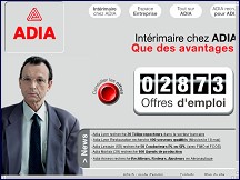Aperçu du site ADIA, agence intérim, travail et emploi temporaire