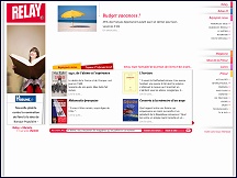 Aperçu du site Relay - enseigne de vente de presse et de livres du groupe Lagardère Services