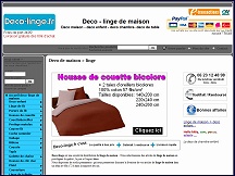 Aperu du site Deco-Linge.fr - vente en ligne de linge de maison 
