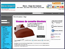 Aper�u du site Deco-Linge.fr - vente en ligne de linge de maison 