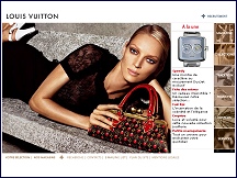 Aperu du site Vuitton.com - site de la marque Louis Vuitton, nouveau catalogue