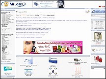 Aperu du site Mr Lens - vente en ligne de lunettes et lentilles de contact