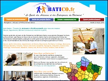 Aperçu du site Batico - guide des artisans et pros du bâtiment pour tous vos travaux