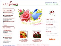 Aperçu du site 123 Fleurs