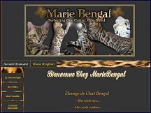 Aperu du site Chatterie Marie Bengal - levage de chats Bengal au Qubec