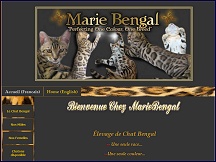 Aper�u du site Chatterie Marie Bengal - �levage de chats Bengal au Qu�bec