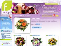 Aperu du site Florajet - la livraison de fleurs en 4 heures