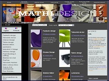 Aperu du site MathiDesign - vente de mobilier et d'objets de dcoration design