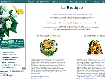 Aperu du site Aquarelle.com - livraison de fleurs dans toute la France