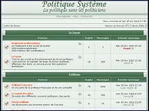 Aper�u du site Politique Syst�me - forum d�di� � la politique