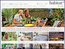 Aperu du site Habitat.fr - boutique Habitat en ligne, meubles et dcoration