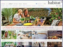 Aper�u du site Habitat.fr - boutique Habitat en ligne, meubles et d�coration