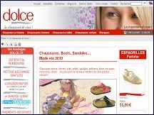 Aperu du site Dolce.fr - magasin de chaussures en ligne, chaussures de marque