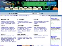 Aperçu du site Touslesprix.com - comparateur de prix